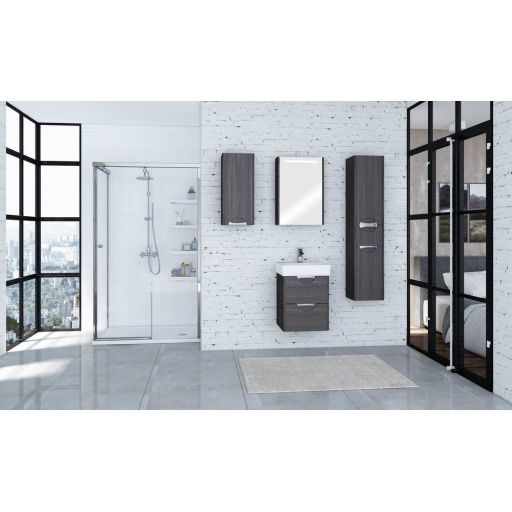 Зеркало-шкаф Aquaton Сильва 50 1A215502SIW5L дуб макиато