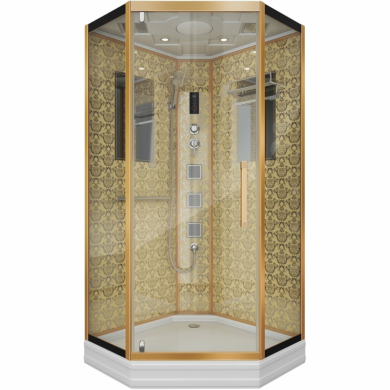 Душевая кабина Niagara Luxe 100x100см NGL-7717G профиль золото