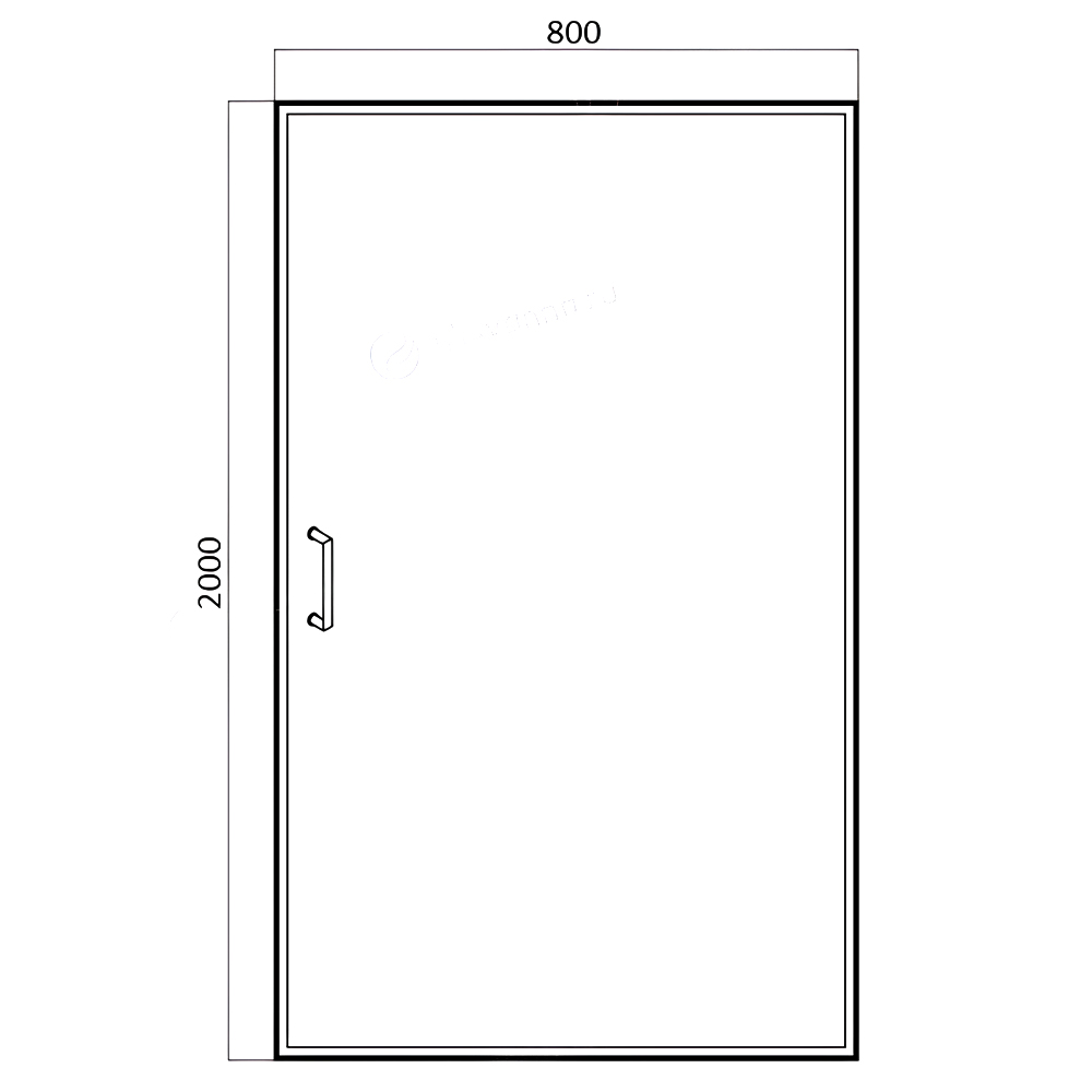 Душевая дверь в нишу Bravat Drop 80x200см BD080.4110A профиль хром, стекло прозрачное