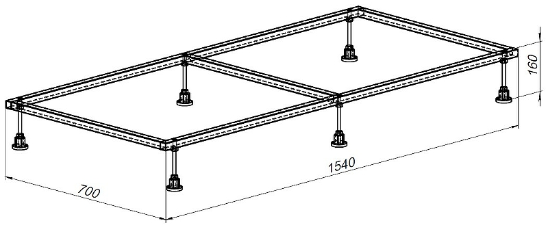 Каркас для поддона Allen Brau 160х80 8.00007