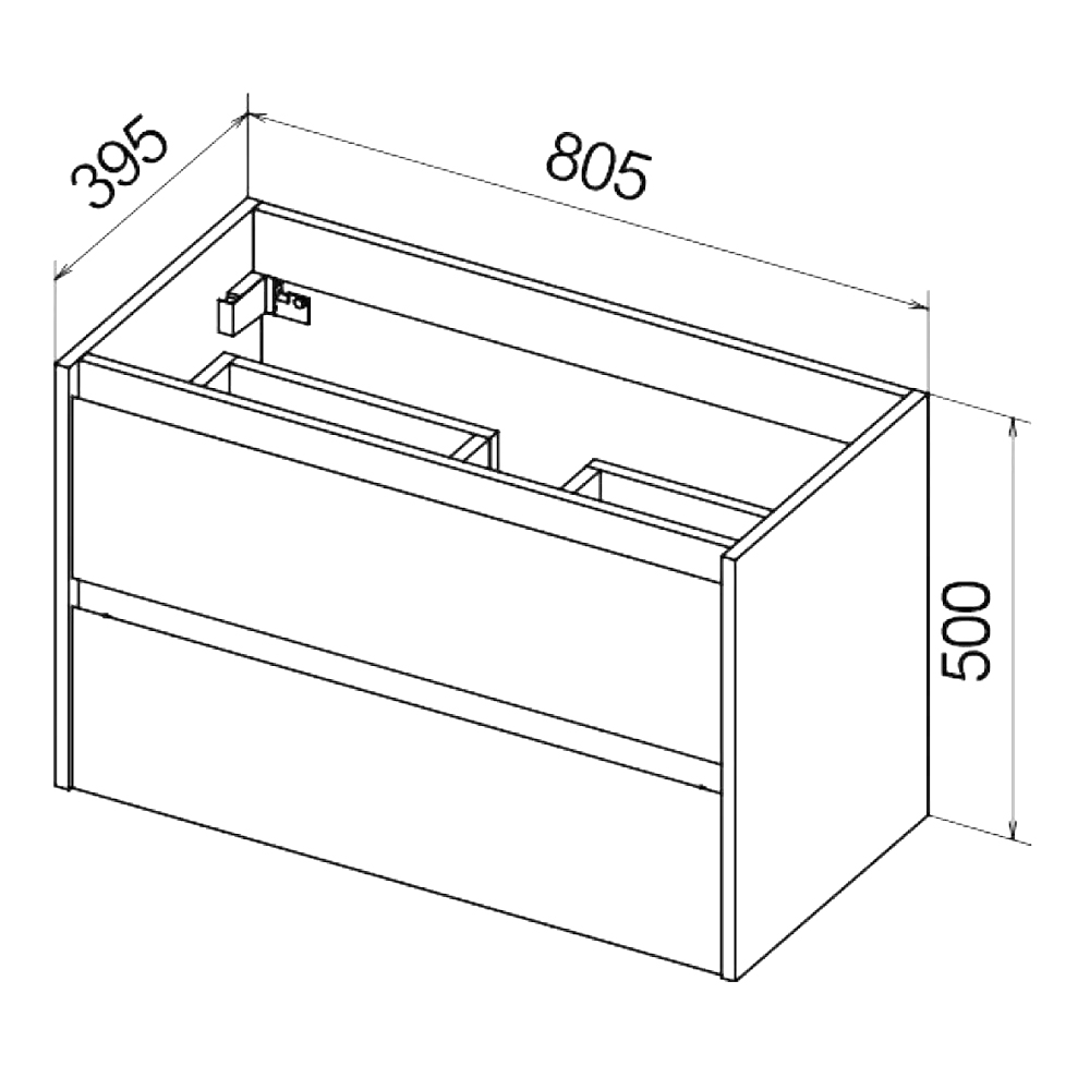 Тумба под раковину BelBagno Kraft 80 KRAFT 39-800/390-2C-SO-CG серая матовая