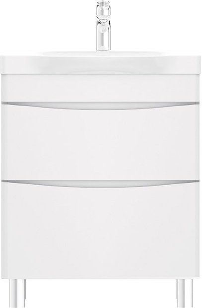 Тумба с раковиной AM.PM Like 65 напольная, белый глянец Тумба с раковиной AM.PM Like 65 напольная, белый глянец