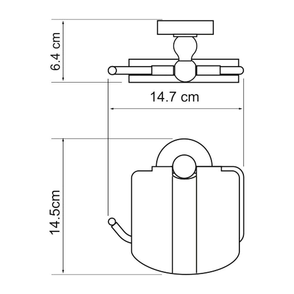 Держатель туалетной бумаги Wasserkraft Diemel K-2225 с крышкой, хром