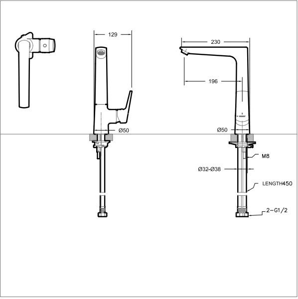 Смеситель для кухни Bravat FIT F7135188CP-1-RUS хром