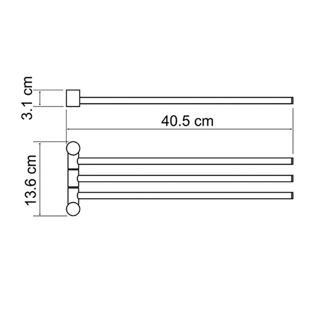 Полотенцедержатель Wasserkraft K-1033 хром