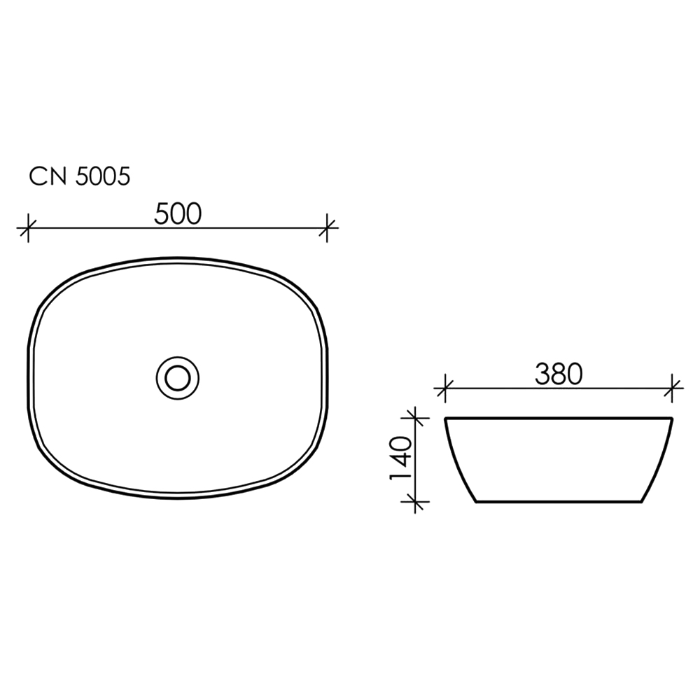 Раковина накладная Ceramica Nova Element CN5005 белая глянцевая