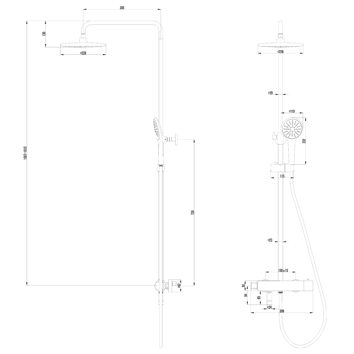 Душевая стойка Lemark Bronx LM3772GM графит