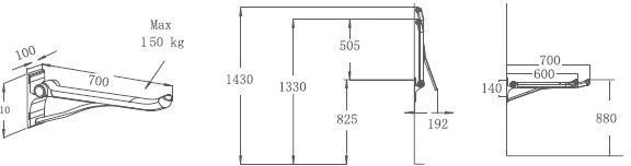 Поручень Aquanet HA-L700Y