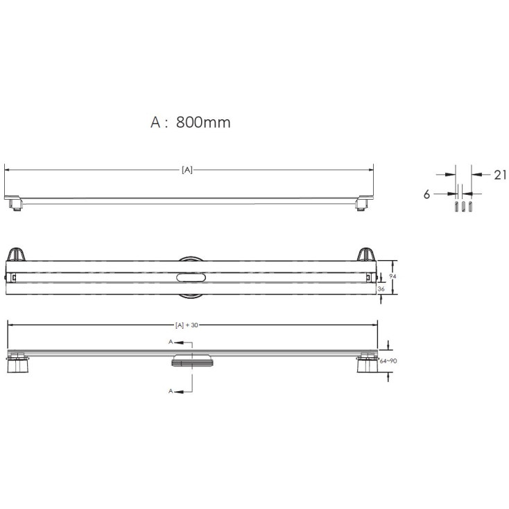 Душевой лоток Berges Super Slim 80 091054 хром