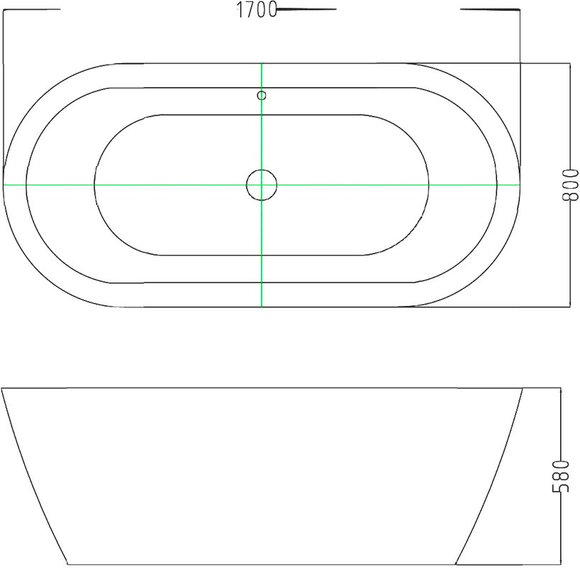 Акриловая ванна ESBANO Tokyo 170x80 ESVATOKYW белая глянцевая