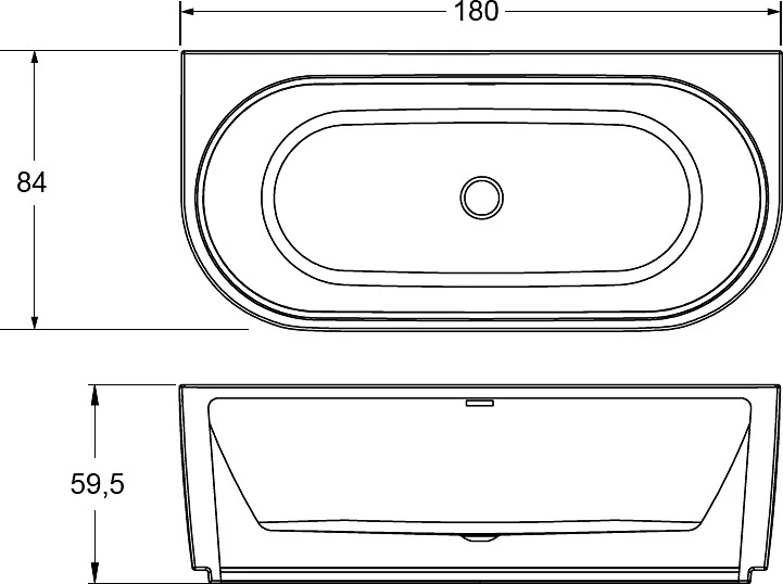 Акриловая ванна Riho Desire B2W 180x84 B089001005 белая глянцевая