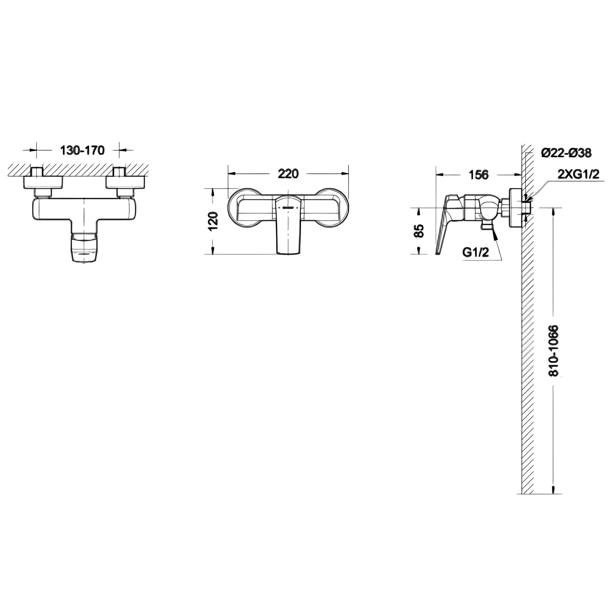 Смеситель для душа Bravat REAL F9121179CP-01 хром