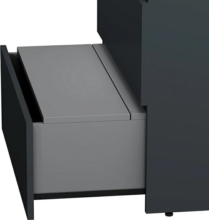 Тумба с раковиной AM.PM Gem S 75 напольная, графит матовый