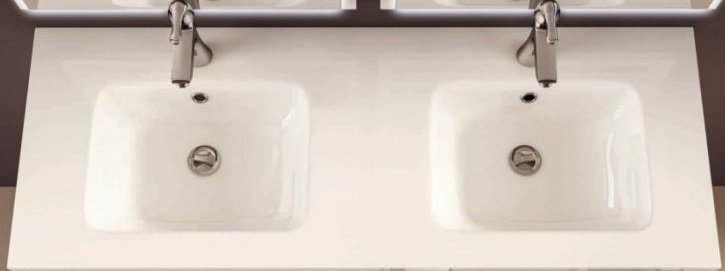 Раковина двойная встраиваемая Cezares Tiffany 121 50135 белая