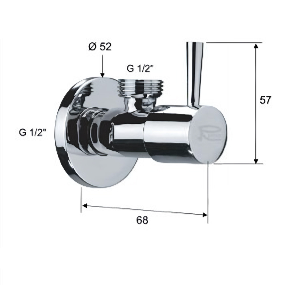 Кран Remer 1/2-1/2 128L