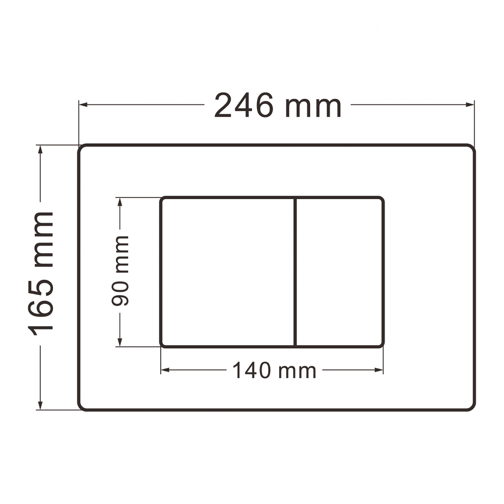 Кнопка смыва ABBER AC0120MB черная матовая