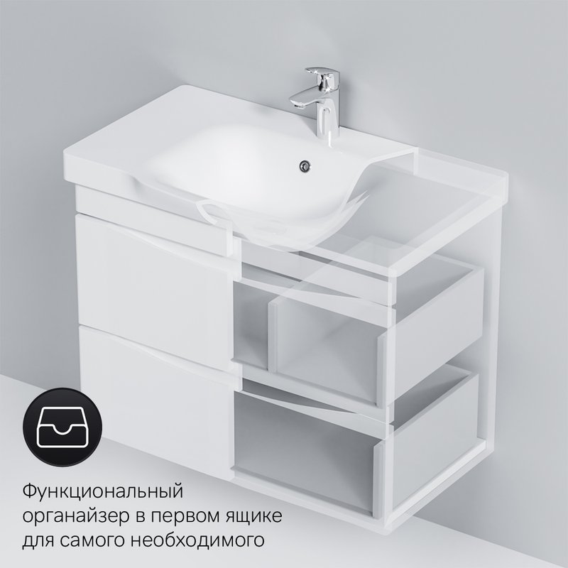 Тумба с раковиной AM.PM Like 80 белый глянец Тумба с раковиной AM.PM Like 80 белый глянец