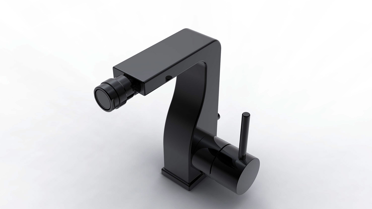Смеситель для биде Bravat Arc F36061K-ENG черный матовый
