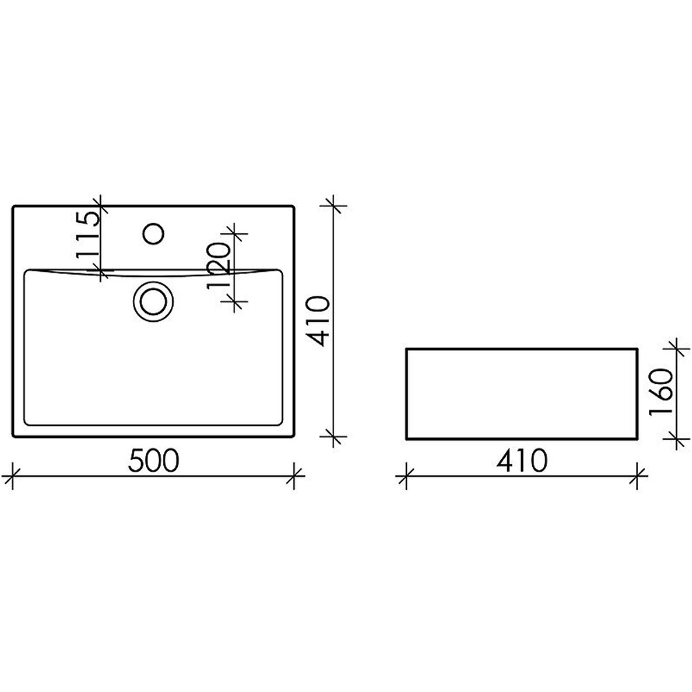 Раковина накладная Ceramica Nova Element CN6040 белая матовая