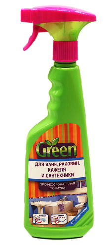 Средство чистящее GREEN для ванн, раковин, кафеля и сантехники 450 г