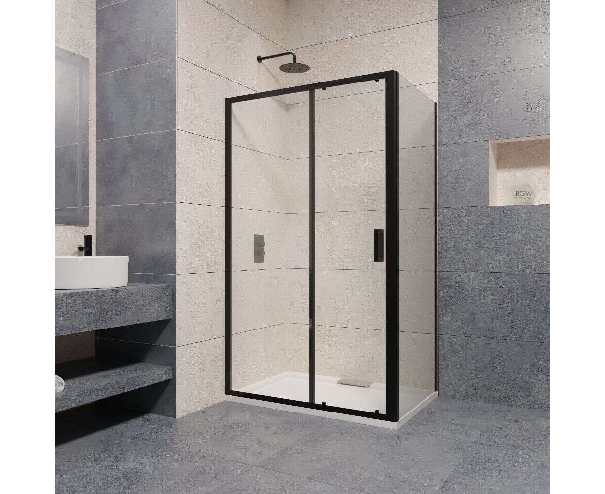 Душевой уголок RGW Passage PA-76B 150x120см 35087652-14 профиль черный, стекло прозрачное