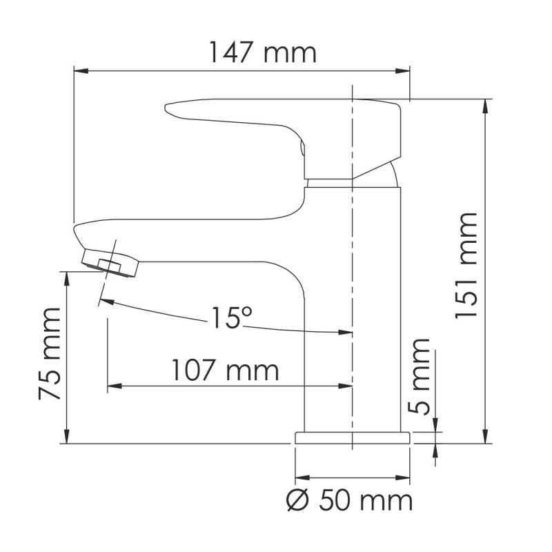 Смеситель для раковины Wasserkraft Vils 5603 хром