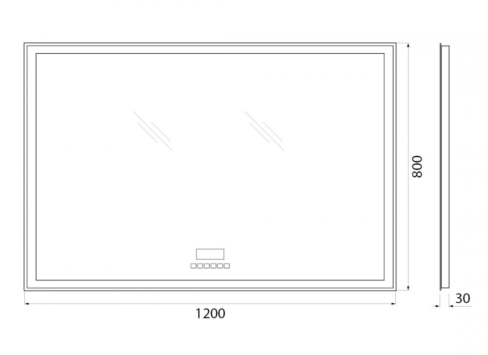 Зеркало ESBANO ES-3682 KD 100x70