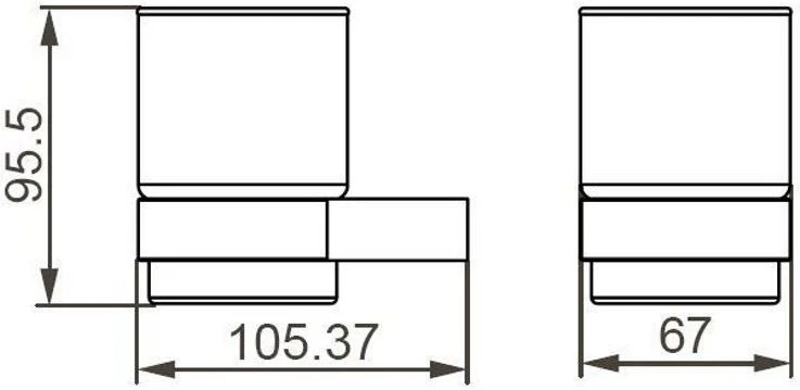 Стакан Aquanet 5684MB черный