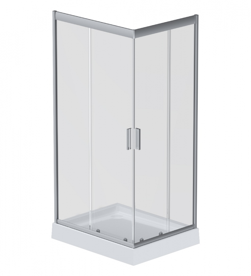 Душевой уголок AM.PM Gem 100x80см W90G-404-100280-MT профиль хром, стекло прозрачное