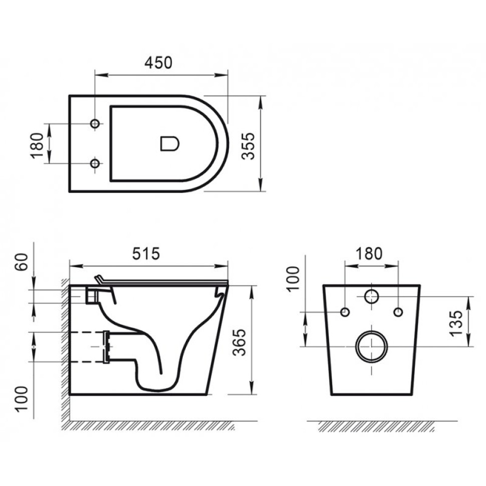 Унитаз подвесной BelBagno Flay-r BB053CHR крышка-сиденье BB2111SC белый глянец