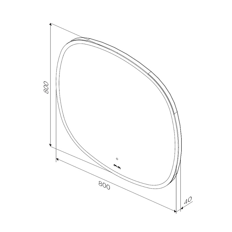 Зеркало AM.PM Func 80 M8FMOX0801WGS с подсветкой, белое