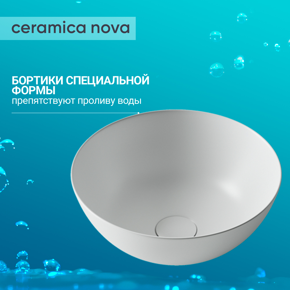 Раковина накладная Ceramica Nova Element CN6003 белая матовая