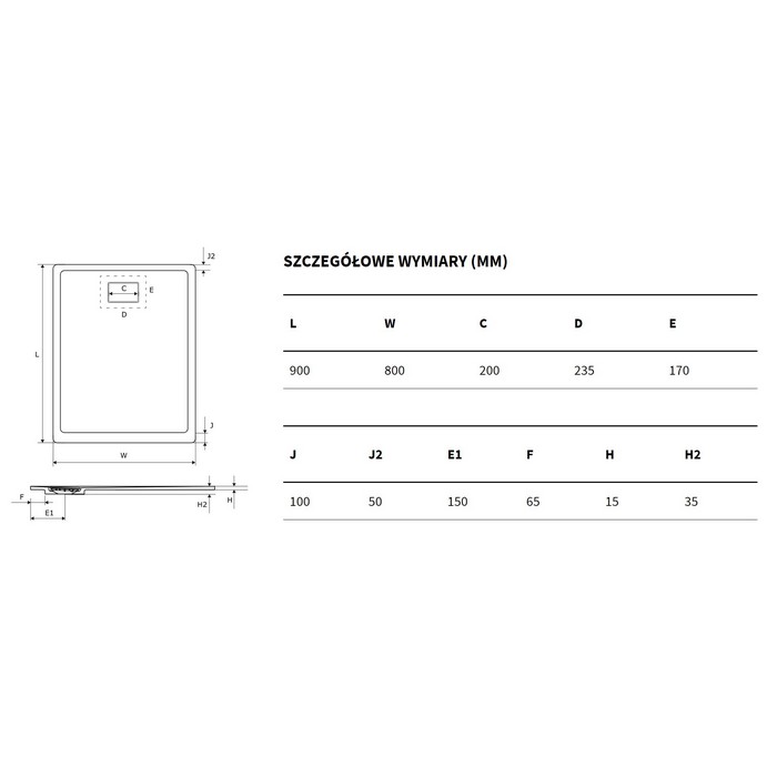 Душевой поддон Excellent Lavano 90x80см BREX.1103.090.080.CAN бежевый