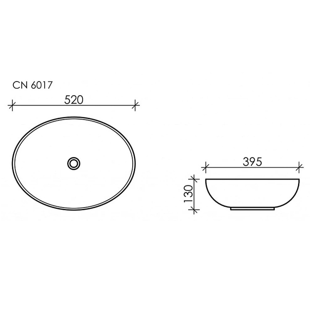 Раковина накладная Ceramica Nova Element CN6017MW белая матовая