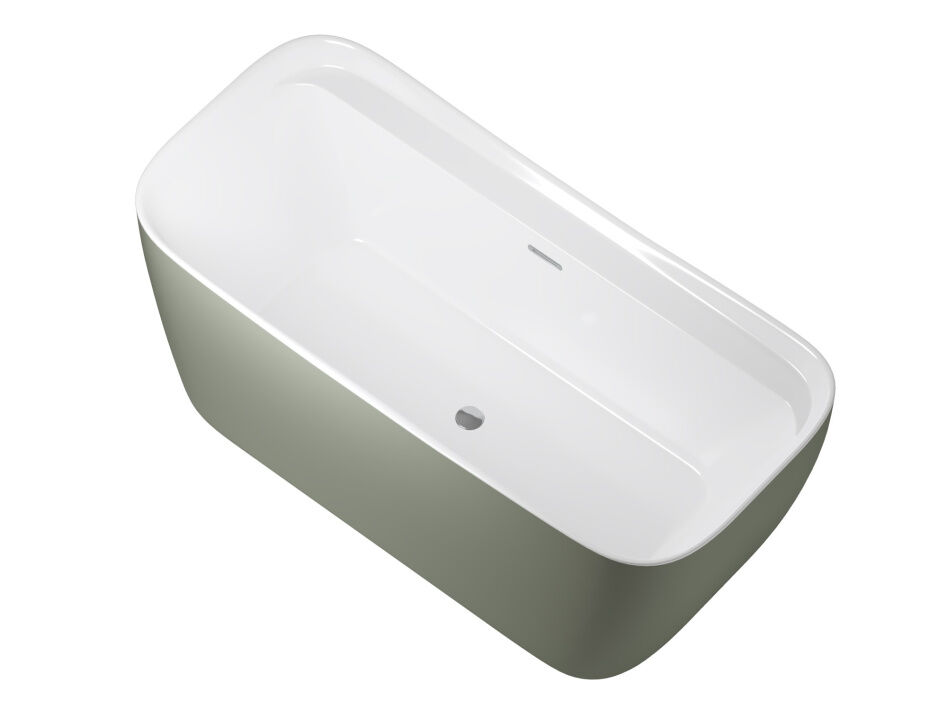 Акриловая ванна Allen Brau Infinity 170x78 2.21002.21/CGM белый матовый, цементно-серый