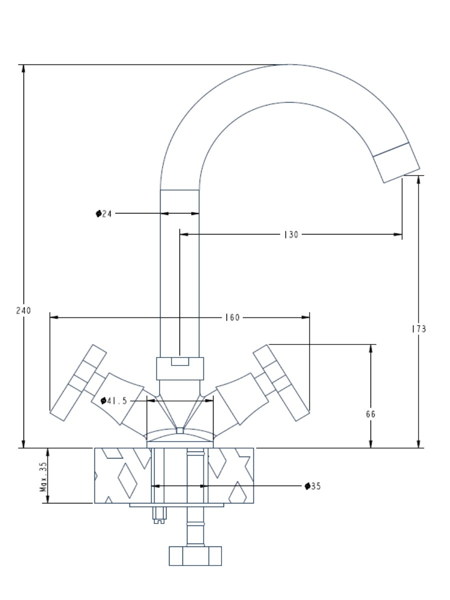 Смеситель для раковины ESKO Side SID 26 хром