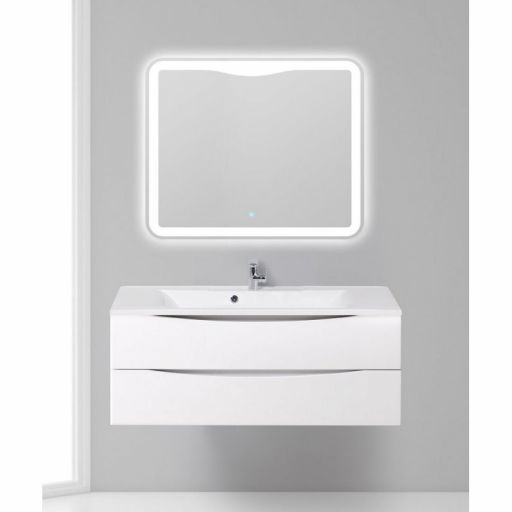 Тумба с раковиной BelBagno Marino 120 белая глянцевая