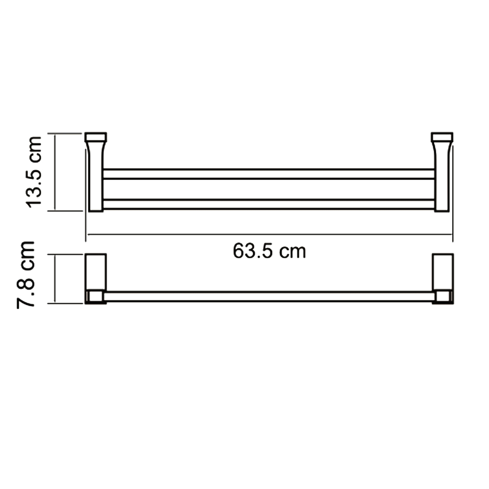 Полотенцедержатель Wasserkraft Lopau K-6040 хром