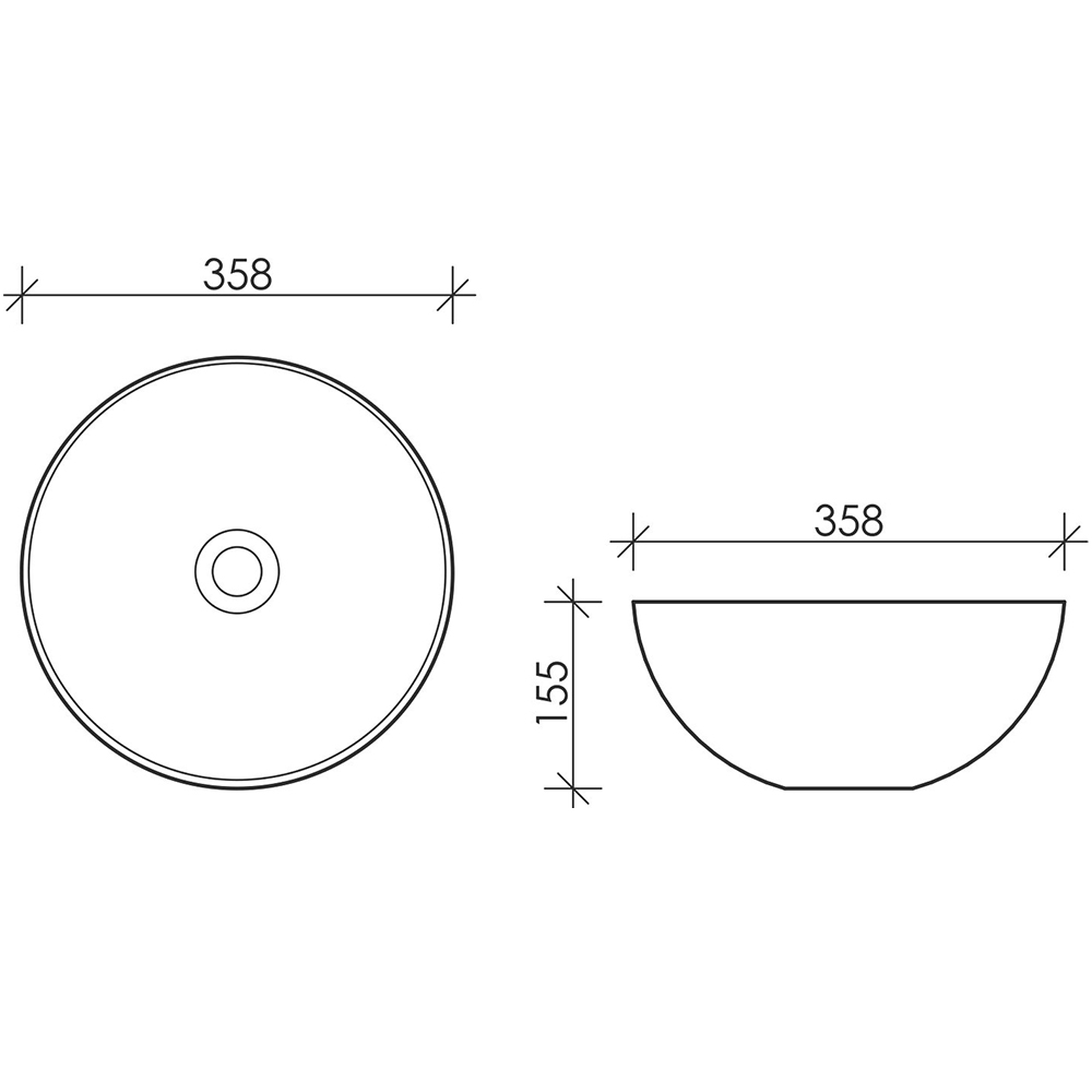 Раковина накладная Ceramica Nova Element CN6002 белая глянцевая