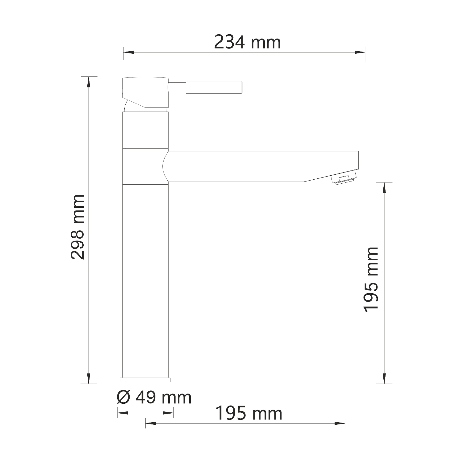 Смеситель для кухни Wasserkraft Main 4107 хром