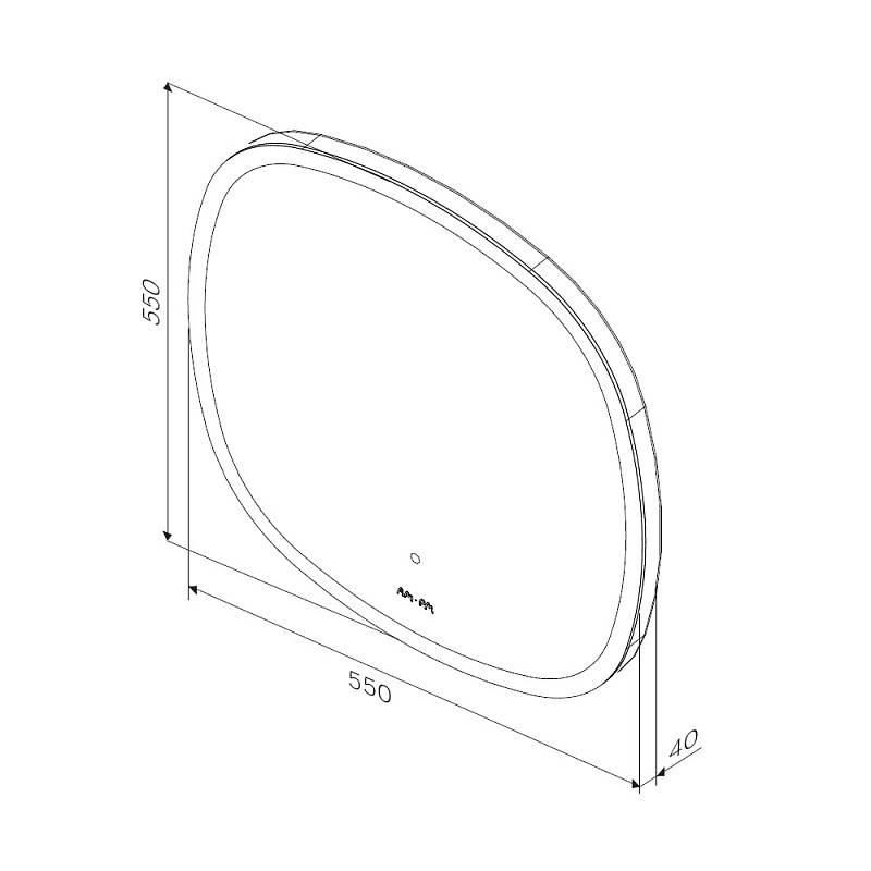 Зеркало AM.PM Func 55 M8FMOX0551WGS с подсветкой, ИК-сенсором, белое