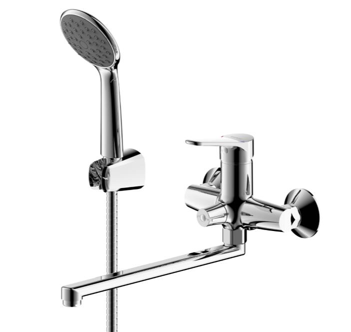 Смеситель для ванны с душем Bravat Emeralda F6135147CP-LB-RUS хром