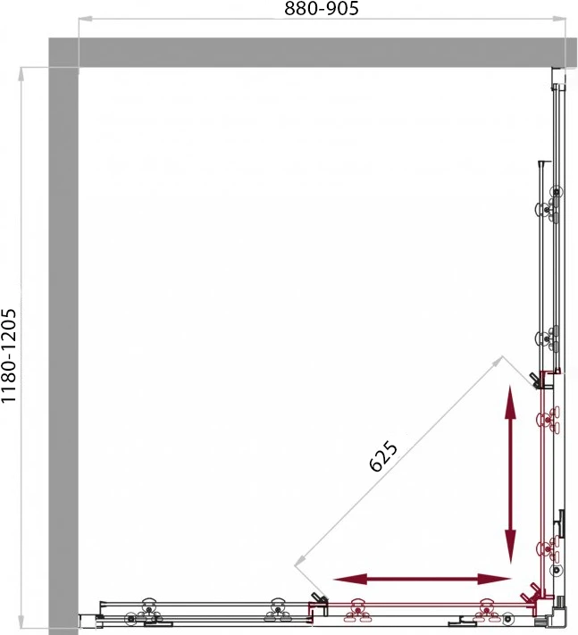 Душевой уголок BelBagno Sela 120x90см SELA-AH-2-120/90-C-Cr профиль хром, стекло прозрачное