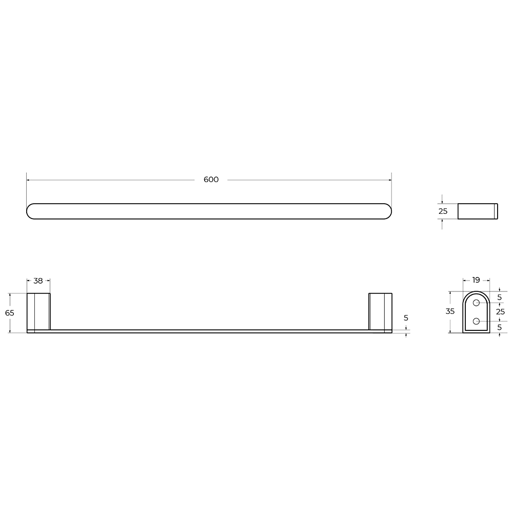 Полотенцедержатель Cezares Stylus STYLUS-TH-60-IN сатин