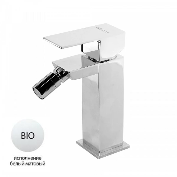 Смеситель для биде Cezares UNIKA-BSM1-BIO белый матовый