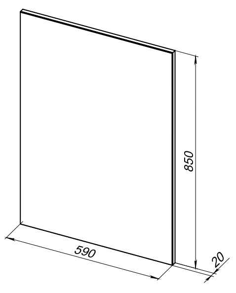 Зеркало Aquanet Lino 60 253905 белое матовое