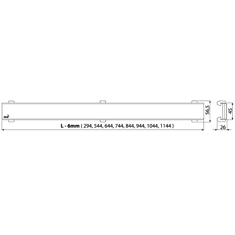 Решетка AlcaPlast Design-Antic 65 DESIGN-650ANTIC бронза