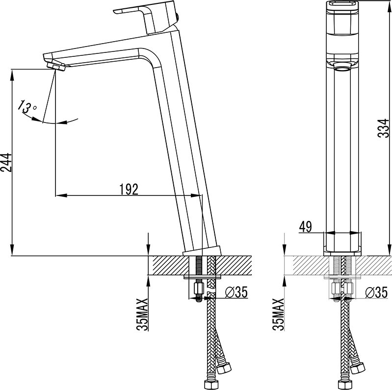 Смеситель для раковины Ravak 10° TD 015.00 X070091 хром