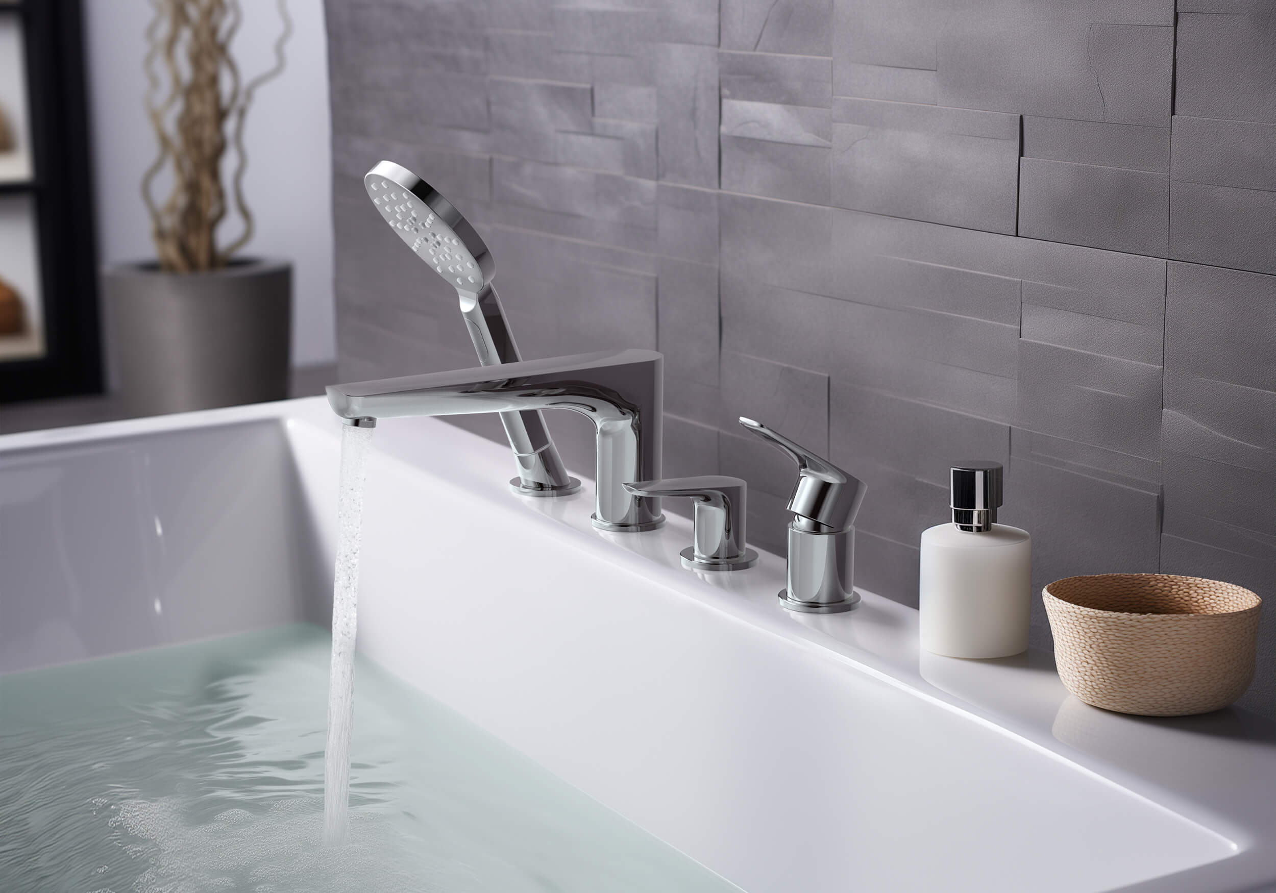 Смеситель на борт ванны Aquatek Бетта AQ1148CR хром
