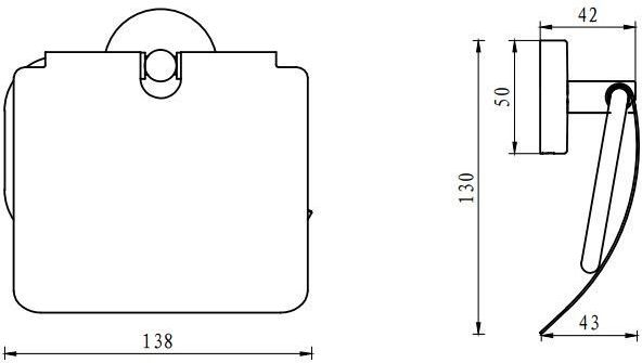 Держатель туалетной бумаги Aquanet Flash R4 с крышкой, хром